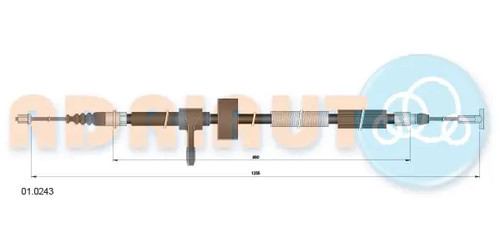 Handbrake cable left rear - handbrake,