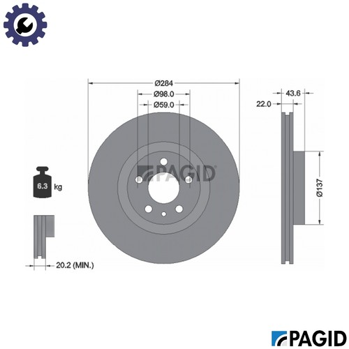 Brake disc 51809nc - brake,