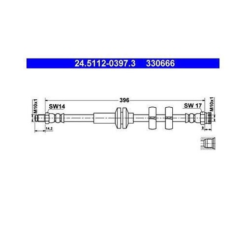 Ate 5112 0397 brake hose - 24.5112-0397.3,
